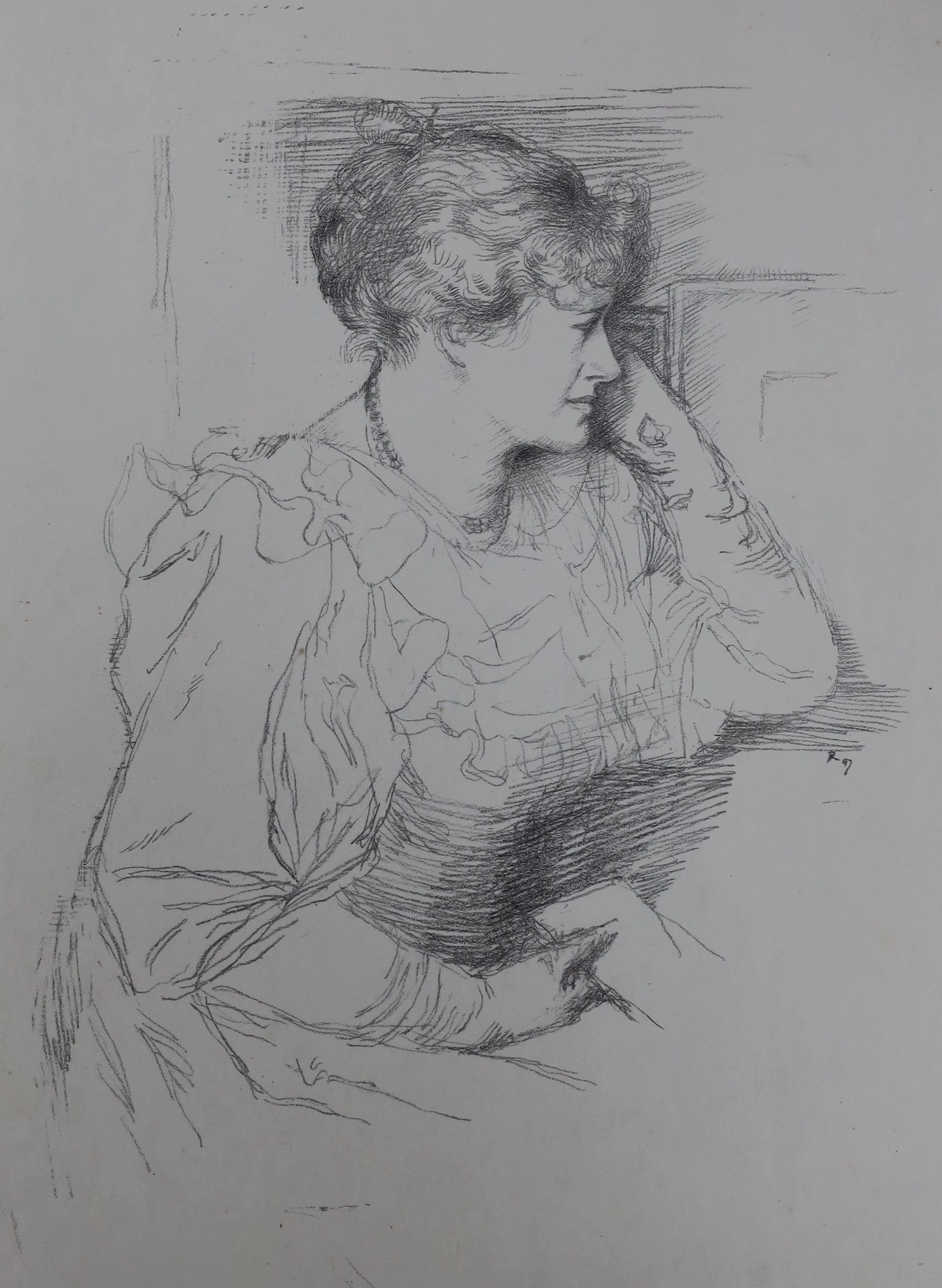 Sir William Rothenstein (1872-1945), pair of lithographs, Henry Irving (First State) and Ellen Terry, both signed in the plate, 46 x 28cm, unframed